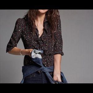 MADEWELL STARRY NIGHT SILK RUFFLE
HEM WRAP